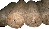 burlap cloth in a roll